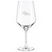 Denver Broncos Crate & Barrel NFL Tour 18oz Red Wine Glass, Set of 4 featuring the Broncos horse-head logo etched on a clear stemmed wine glass