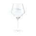 Denver Broncos Crate & Barrel NFL Tour 24oz Red Wine Glass, Set of 4 featuring the Broncos horse-head logo etched on a clear stemmed wine glass