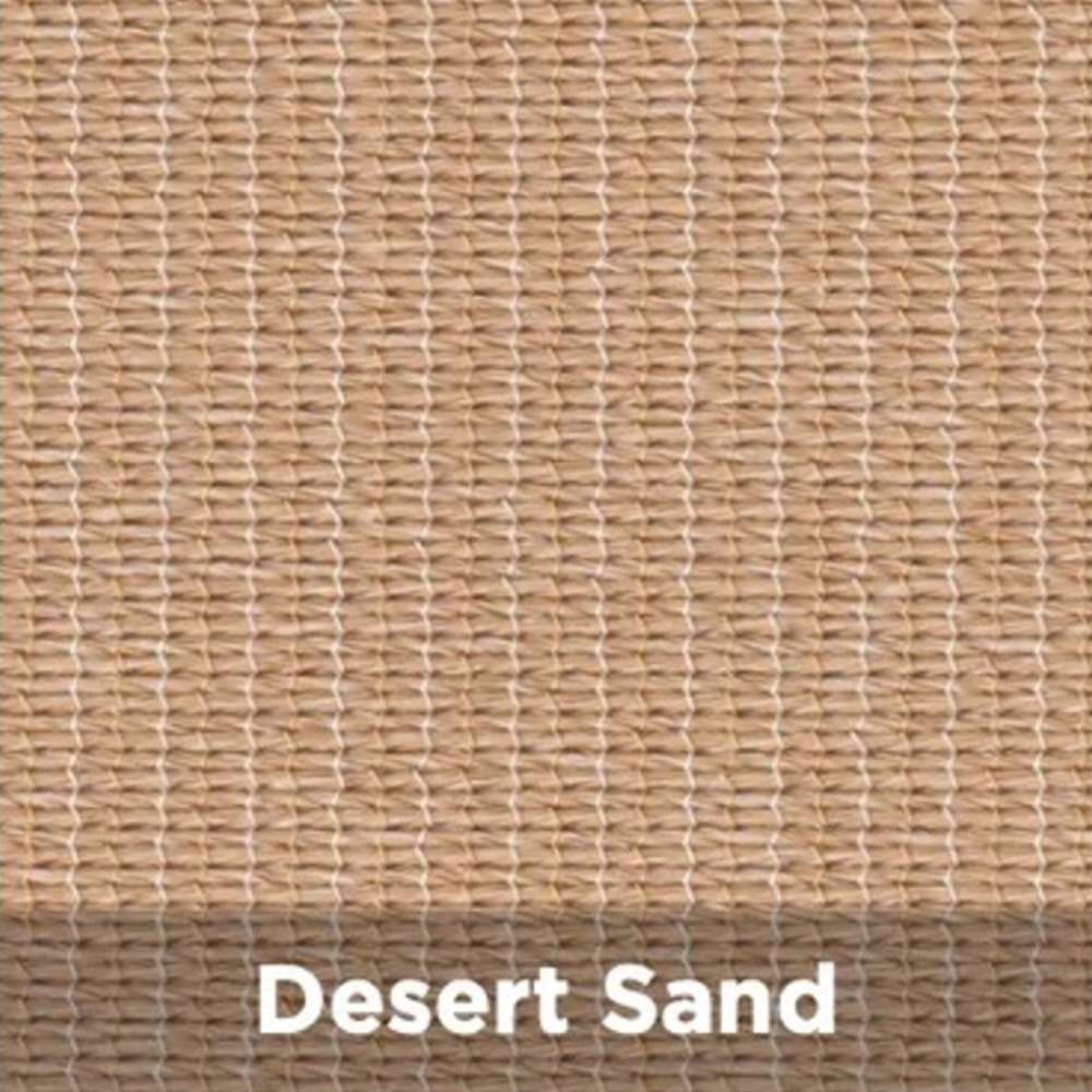 Desert Sand Tenshon Right Triangle Shade Sail fabric color swatch in a warm desert sand beige shade with a textured woven pattern