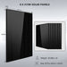 Detailed view of the inverter, batteries, solar panels, and cabling included in Sun Gold Power 6500W 48VDC 120V/240V LifePo4 10.24KWH Lithium Battery 3320W Solar Panel Off-Grid Solar Kit