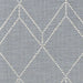 Detailed close-up of Couristan Liguria Indoor/Outdoor Rug - Noli/Azul highlights the ivory diamond stitching against its azul base