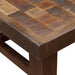 Detailed corner of Fireside Lodge Barnwood Americana Coffee Table - 36 Inch revealing its smooth, rustic surface made of weathered wood with a rich, natural texture