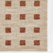 Detailed corner shot of Momeni Archer Indoor Rug - ARC-1 Rust showing the repeating square design