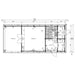 Detailed floor plan of the GardenHouse24 USA Sauna St.Moritz 70 Garden Room shows room dimensions and layout for efficient use of space