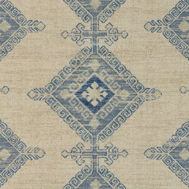 Detailed look at Momeni Anatolia Indoor Rug - ANA-10 Ivory reveals its diamond-shaped motifs with classic blue accents on ivory