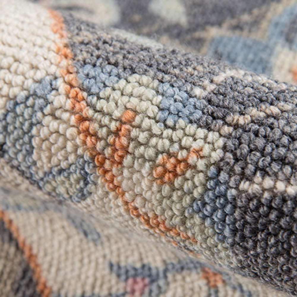 Detailed shot of the woven texture of Momeni Anatolia Indoor Rug - ANA-8 Charcoal
