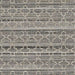 Detailed top view of Couristan Fez Indoor/Outdoor Rug - Riad/Ash reveals its ash-toned surface patterned with symmetrical geometric lines
