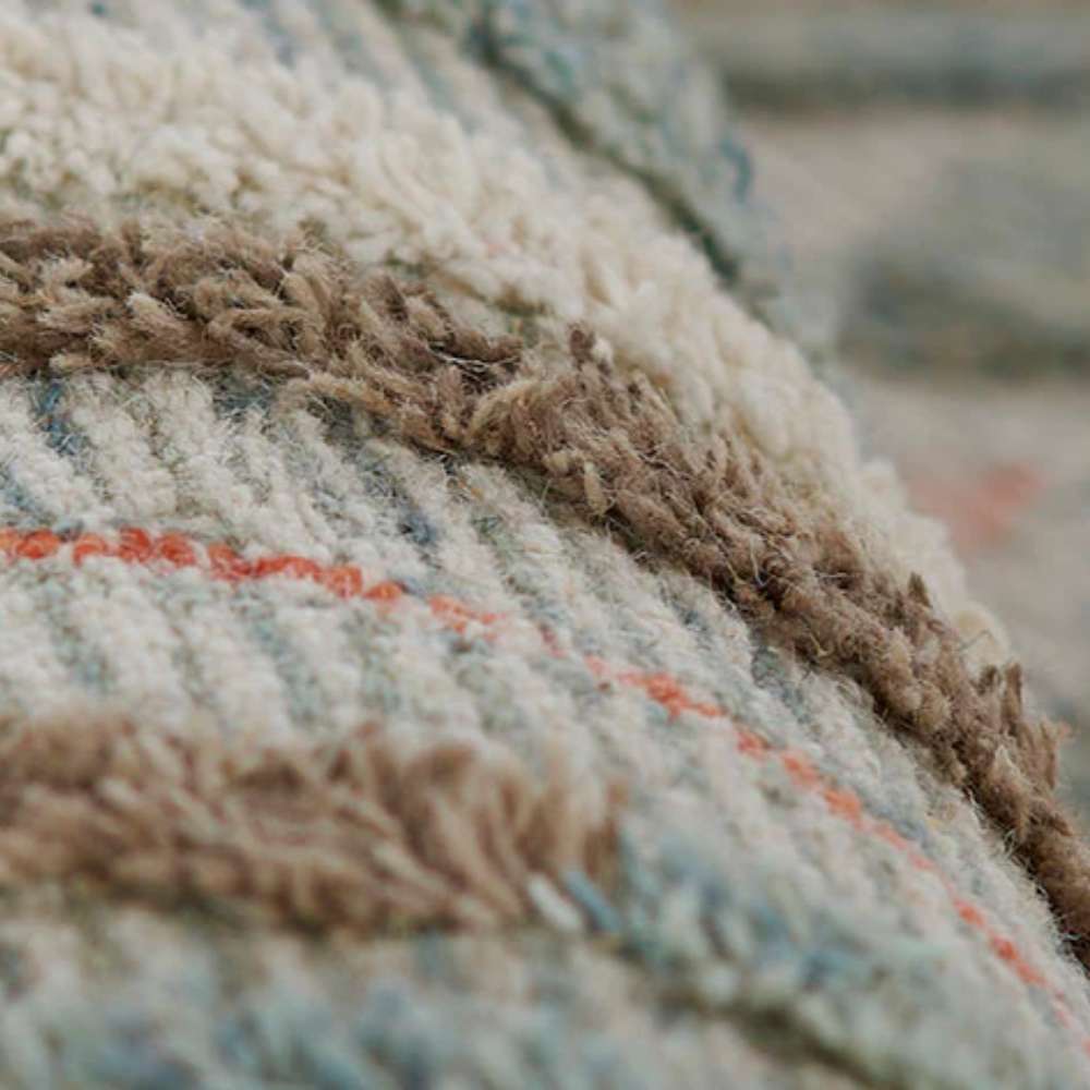 Detailed view of Momeni Allegro Indoor Rug - ALL-3 Multi shows its raised textured fibers and plush feel