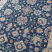 Detailed view of Momeni Anatolia Indoor Rug - ANA-8 Navy showcases its rich navy background and soft floral designs