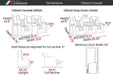 Detailed dimensions of the Valencia Oxford Console Edition Home Theater Seating