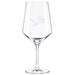 Detroit Lions Crate & Barrel NFL Tour 18oz Red Wine Glass, Set of 4 featuring the Lions leaping lion logo etched on a clear stemmed wine glass