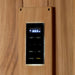 Digital control panel in Golden Designs Sundsvall 2 Person Traditional Sauna with Light 1, Light 2, Mem, Set, Media and Power buttons
