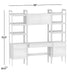Dimension diagram of Crate & Barrel Tate Walnut Bookcase Desk with Outlet with 2 Bookcase File Cabinets showing an 80-inch width, 20.5-inch depth, and 75.5-inch height