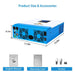 Dimensions and included accessories for Sun Gold Power 3000W 24V Solar Inverter Charger [PV120-450V/MPPT120- 400V]