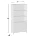 Dimensions of Crate & Barrel Keane 40" Driftwood Storage Bookcase, measuring 40"W x 18"D x 78"H