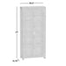 Dimensions of Crate & Barrel Morris 36" Chocolate Brown Wood and Glass Bookcase Cabinet measuring 35.5"W x 77"H x 14.75"D