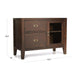 Dimensions of Crate & Barrel Morris Chocolate Brown Credenza, measuring 40.5 inches wide, 30.5 inches high, and 18 inches deep