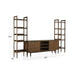 Dimensions of Crate & Barrel Tate 108.5" Walnut Storage Media Console and Bookshelf Set showing its 108-inch width, 75.5-inch height, and 16-inch depth