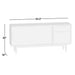 Dimensions of Crate & Barrel Tate 64.5" Walnut Storage Media Console showing its width, height, and depth for easy space planning