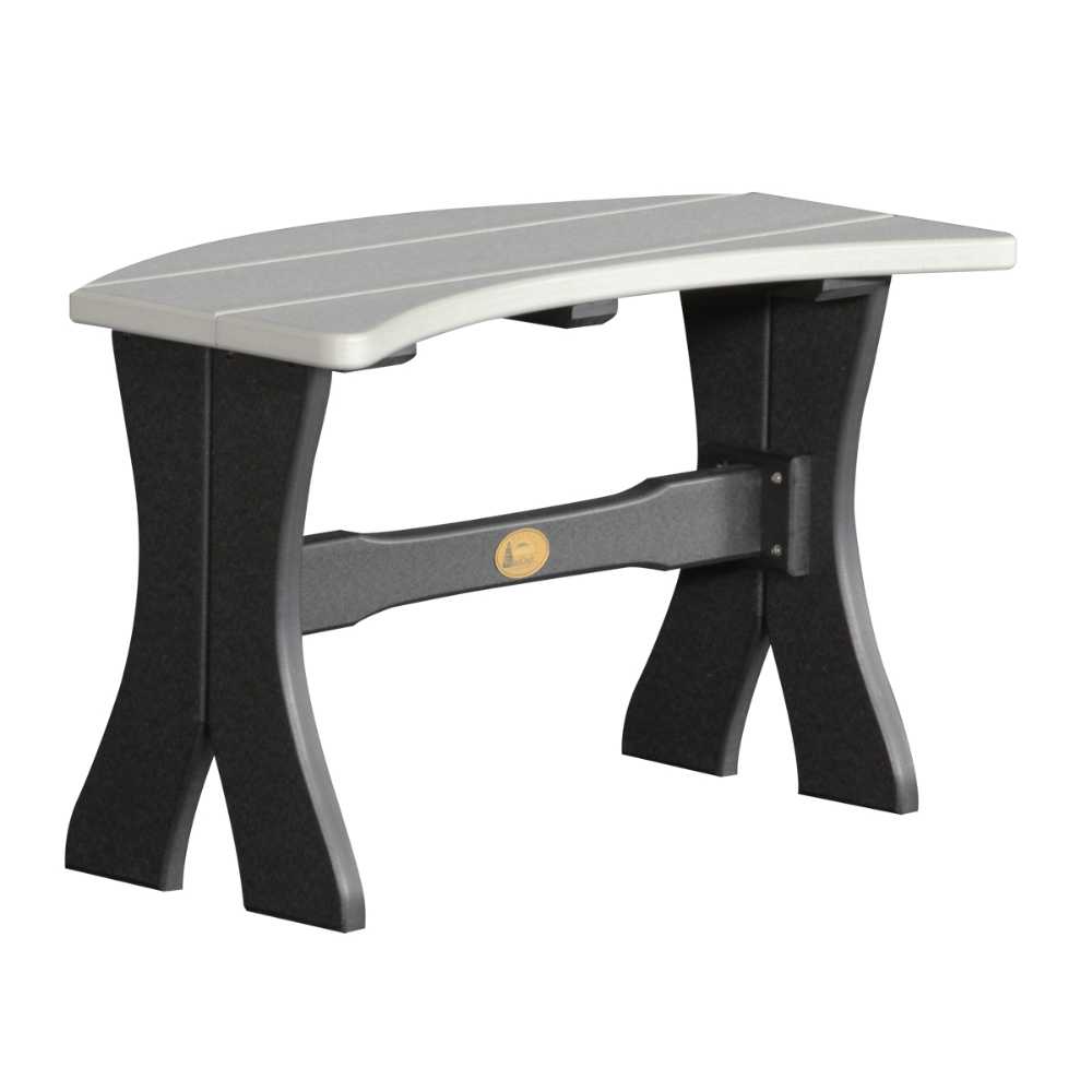 Dove Gray and Black LuxCraft 28 Table Bench