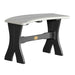 Dove Gray and Black LuxCraft 28 Table Bench