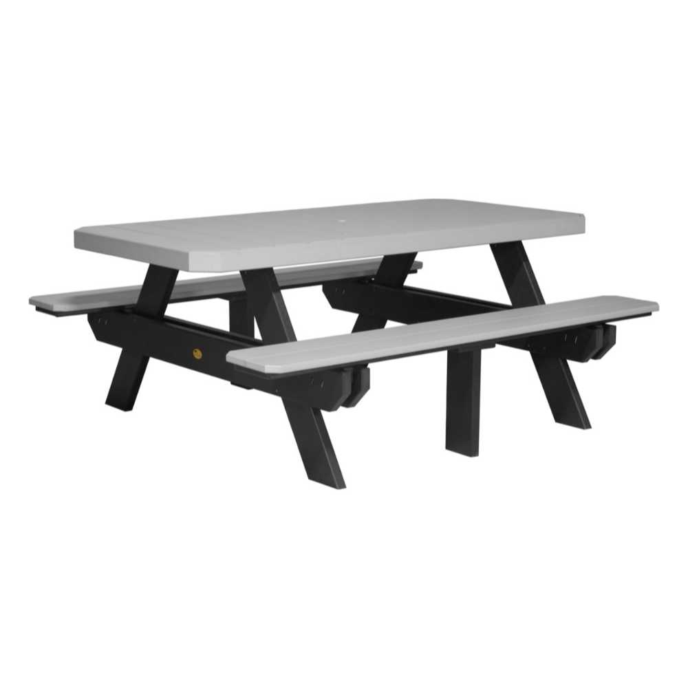 LuxCraft 6' Rectangular Picnic Table-Freedom Room