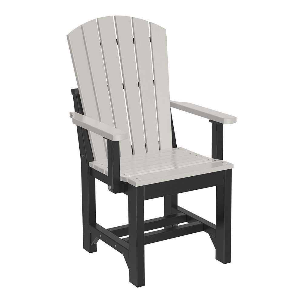 Dove Gray and Black LuxCraft Adirondack Arm Chair