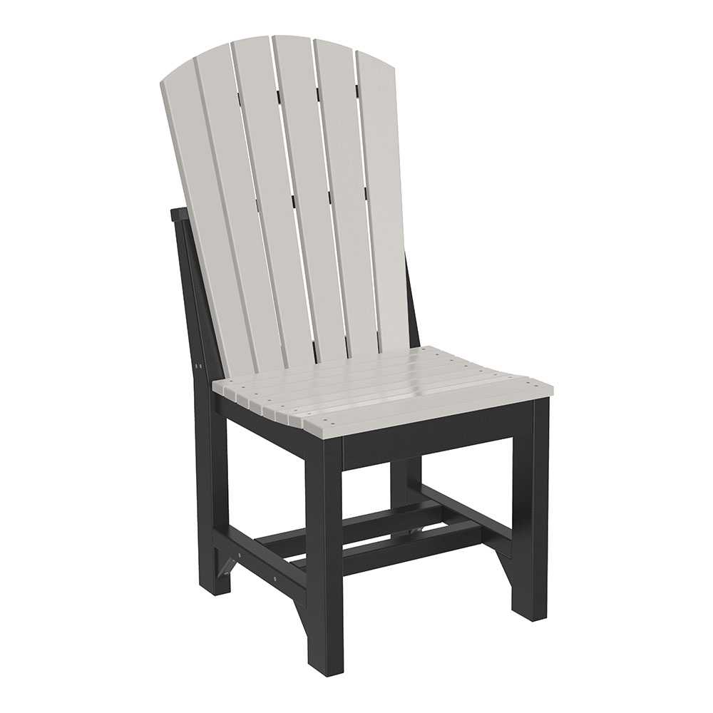 Dove Gray and Black LuxCraft Adirondack Side Chair