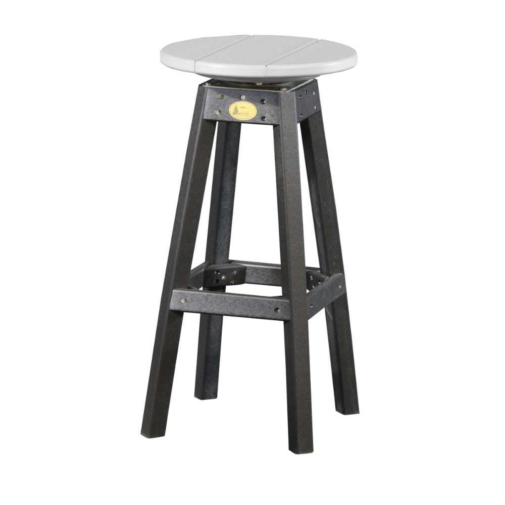 Dove Gray and Black LuxCraft Bar Stool