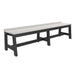 Dove Gray and Black LuxCraft Cafe Dining Bench 72