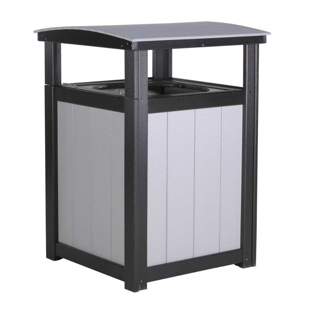 Dove Gray and Black LuxCraft Trash Can