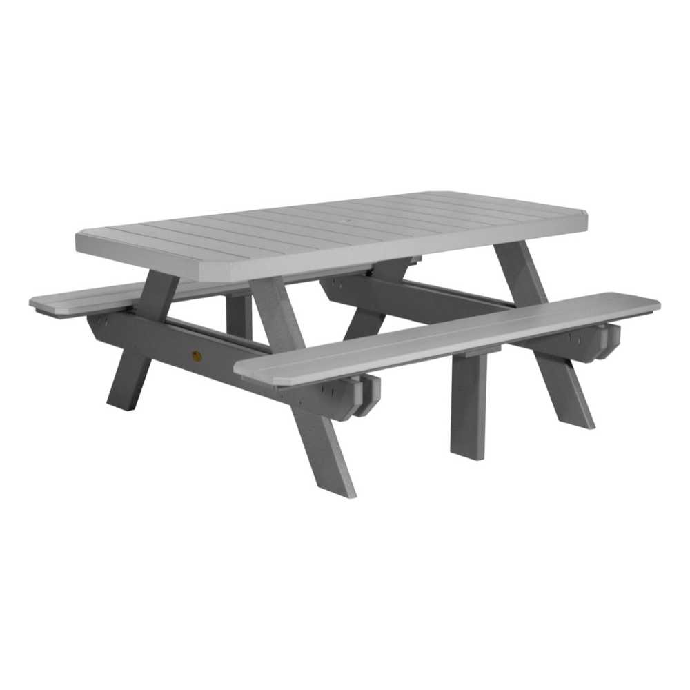 LuxCraft 6' Rectangular Picnic Table-Freedom Room