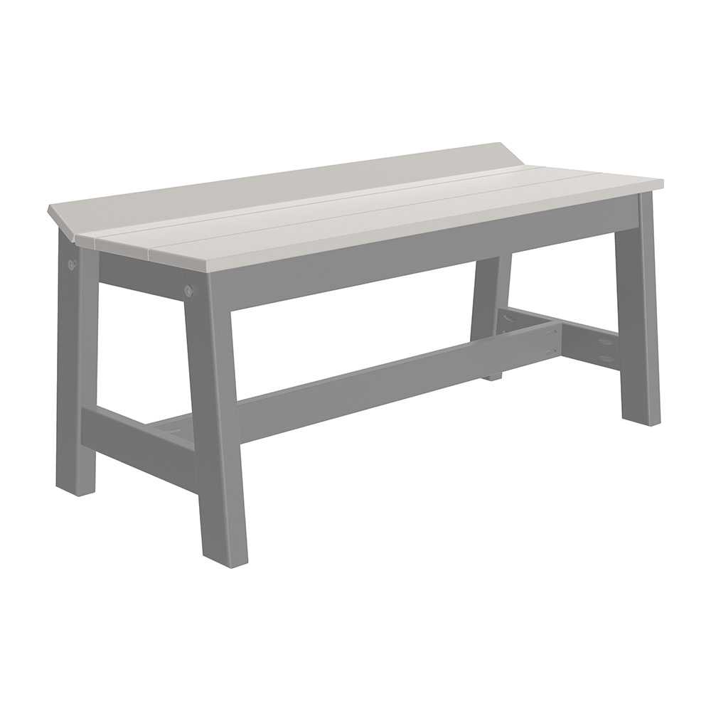 Dove Gray and Slate LuxCraft Cafe Dining Bench 41