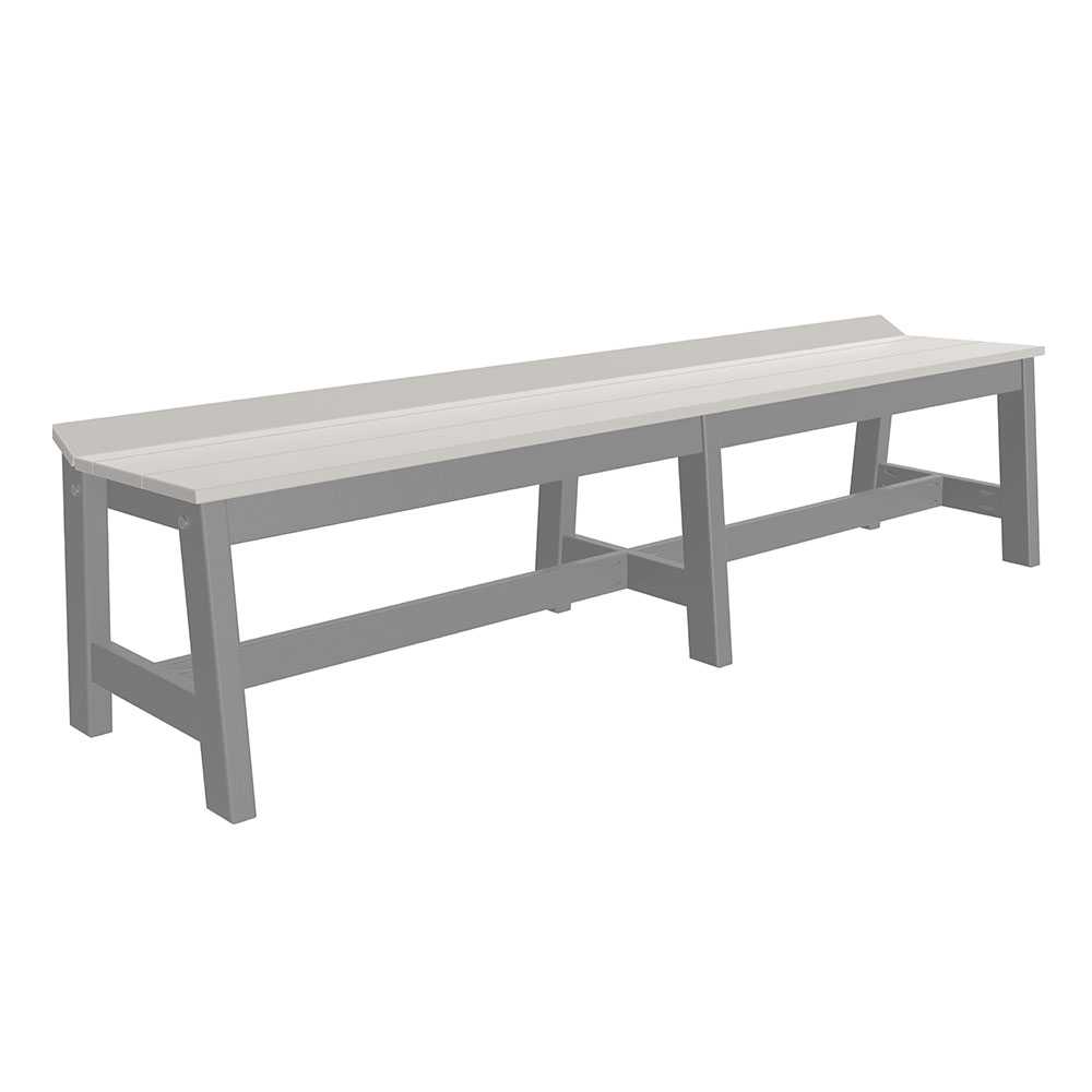 Dove Gray and Slate LuxCraft Cafe Dining Bench 72