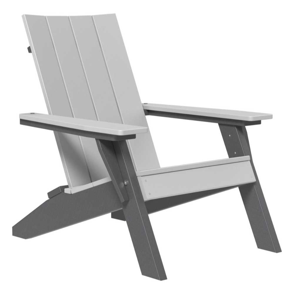 Dove Gray and Slate LuxCraft Urban Adirondack Chair