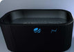 Dreampod Ice Bath FLEX With Chiller filled with water showing its depth and smooth black interior