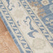 Edge view of Momeni Anatolia Indoor Rug - ANA-7 Light Blue highlights the light border with soft blue decorative accents