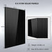 Eight 415W black solar panels with dimensions shown for Sun Gold Power 8000W 48VDC 120V/240V LiFePO4 Lithium Battery Solar Panel Off-Grid Solar Kit