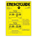 EnergyGuide label for the Senville 9000 BTU Mini Split Air Conditioner - Heat Pump - ELITE Series showing high efficiency ratings