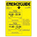 EnergyGuide label displaying cooling and heating efficiency ratings for the Senville 24000 BTU Floor Mounted Mini Split Air Conditioner - Heat Pump - SENA24HFIF