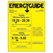 EnergyGuide label for the Senville 18000 BTU Mini Split Air Conditioner - Heat Pump - SENL18CD