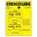 EnergyGuide label shows cooling ratings from 19.40 to 23.00 SEER2 and heating ratings from 10.40 to 10.70 HSPF2 for Senville 36000 BTU Tri-Zone Mini Split Air Conditioner - Heat Pump - SENA36HFT