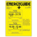 Energy guide label showing cooling and heating efficiency ratings for the Senville 18000 BTU Floor Mounted Mini Split Air Conditioner - Heat Pump - SENA18HFIF