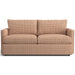 Fabric Coral (Lusso Boucle) Crate & Barrel Lounge Sofa with textured coral boucle upholstery, deep cushions, and a clean modern silhouette
