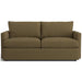 Fabric Forest (Lusso Boucle) Crate & Barrel Lounge Sofa with textured forest green boucle upholstery, plush cushions, and a clean contemporary silhouette