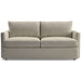 Fabric Pearl (Taft Textured Weave) Crate & Barrel Lounge Sofa with pearl textured weave upholstery, plush cushions, and straight track arms