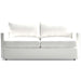 Fabric White (Solana Canvas) Crate & Barrel Lounge Sofa with crisp white canvas upholstery, oversized cushions, and a simple modern silhouette