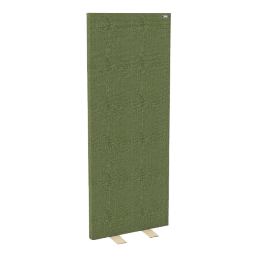 Fair Isle GIK Acoustics FreeStand Acoustic Panel in a green fabric finish with a freestanding structure for flexible acoustic control