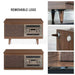 Featuring removable legs, the Crosley Serenade 8-In-1 Record Player - Walnut allows both tabletop and standalone setups