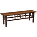 Fireside Lodge Appalachian 4-Foot Prairie Bench is a handcrafted rustic wood bench with a solid plank seat, log legs, and classic spindle accents